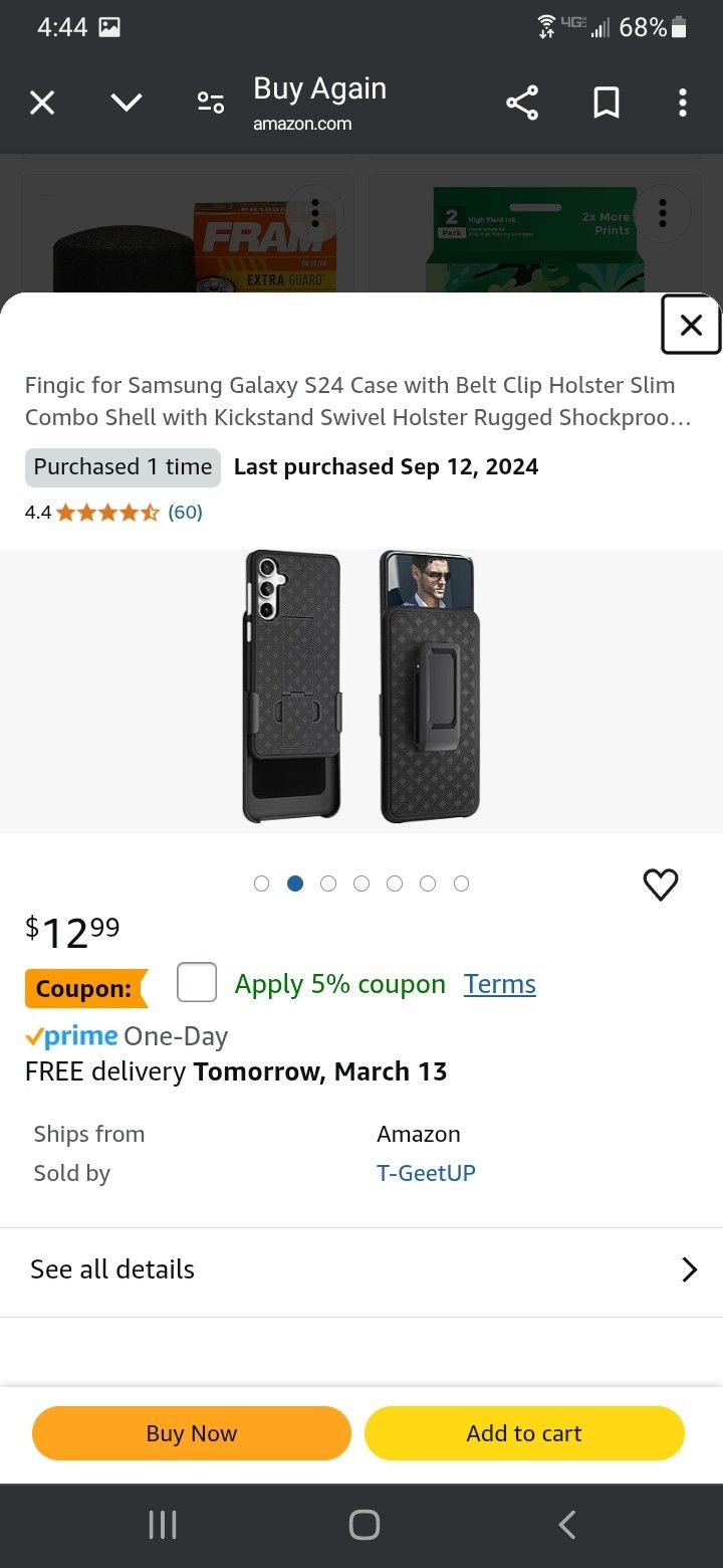 Samsung Galaxy S24 phone case...belt clip on