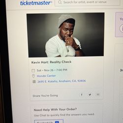 Two Kevin Heart Tickets Tonight Saturday November 26 Honda Center