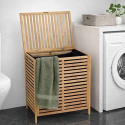 Bamboo Laundry Hamper With Lid