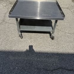 Commercial Stainless Steel Table On Casters