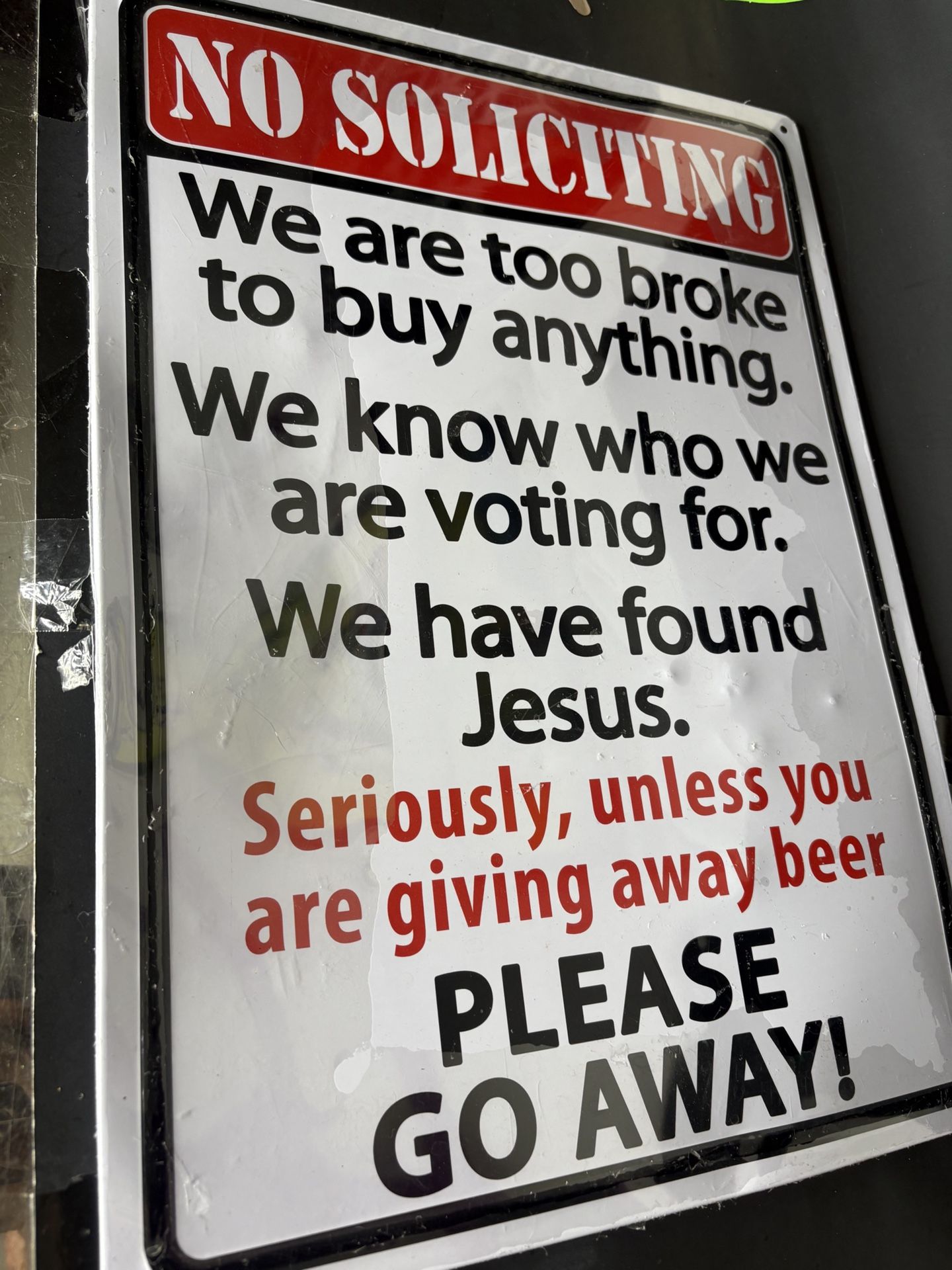 New- Sign novelty, funny