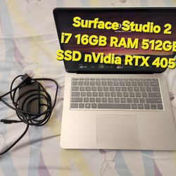 Surface Laptop Studio 2 14" Touchscreen Gaming Microsoft NVIDIA RTX 4050 Intel i7 16GB RAM 512GB SSD Windows