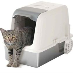 Enclosed Stainless Steel Cat Litter Box