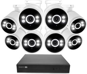 Brand new Swann 4K UHD 8-Channel 8-PoE Cameras 1TB NVR Wired Security System
