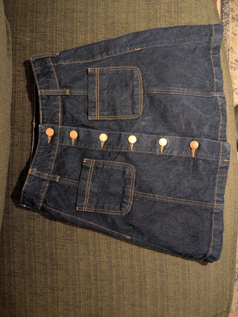 Super Cute Jean Skirt Plus Free White T