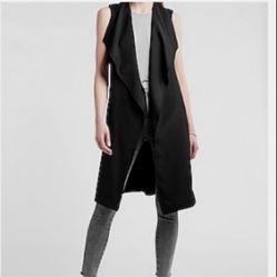 Express Black Sleeveless Duster Vest size medium