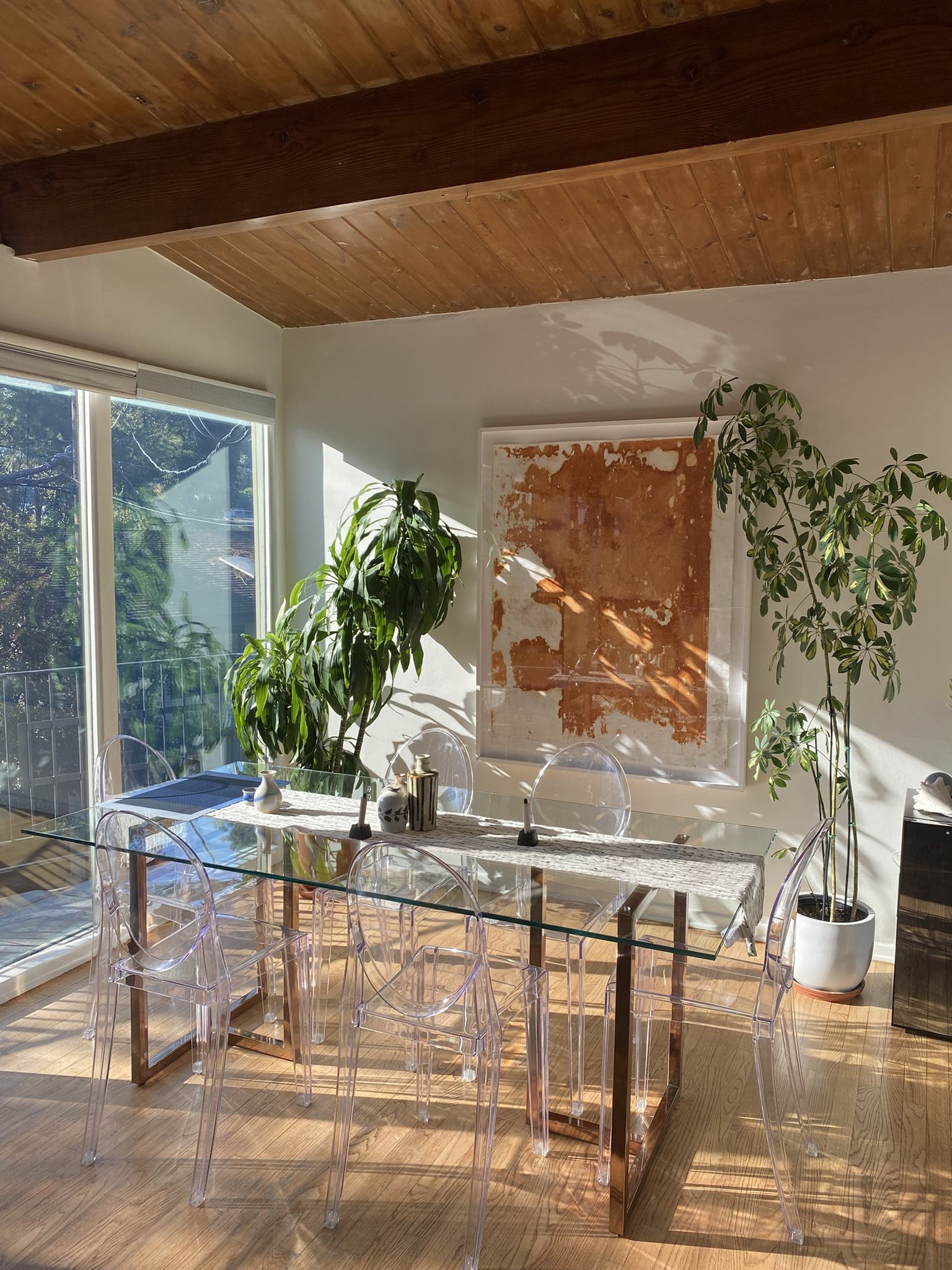 CB2 Glass Dining Table