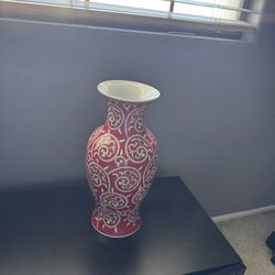 Red Flower Vase