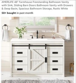 New farmhouse bathroom vanity