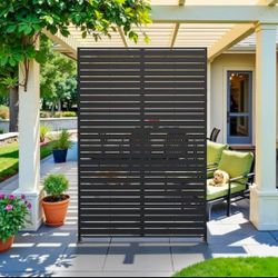 Tall Black Metal Beautiful Privacy Screen