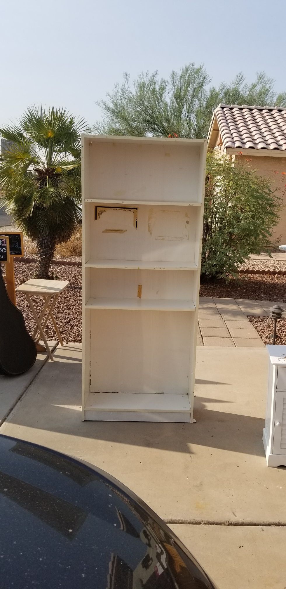 White book case