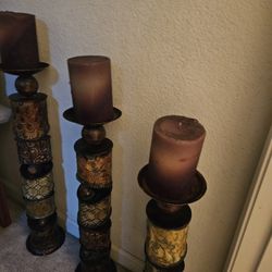 Set Of.3.  Include The Candles.  All For 10 