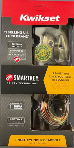 Kwikset Signature Series 980 Single Cylinder Deadbolt featuring SmartKey re-key technology.