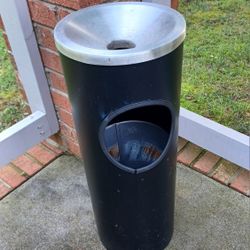 Vintage Commercial Trash Can Ashtray Stand 