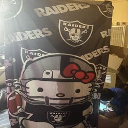 Raiders Hello Kitty Blanket 