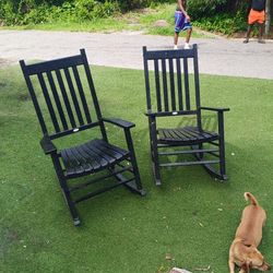Outsunny Outdoor Wood Rocking Chairs 
