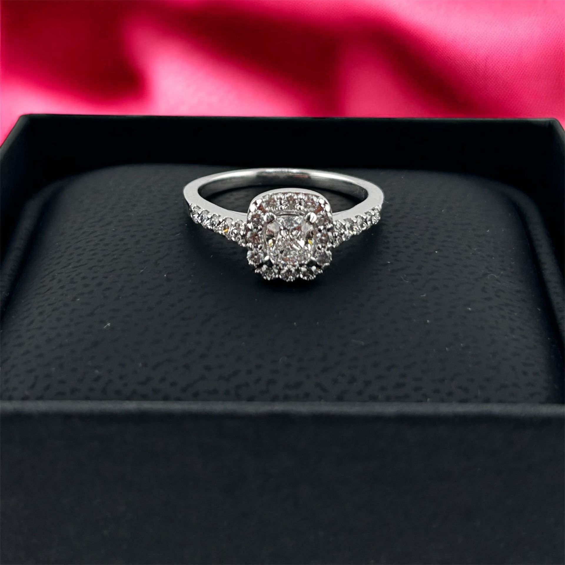 Halo Engagement Ring for 0.50 ct Cushion