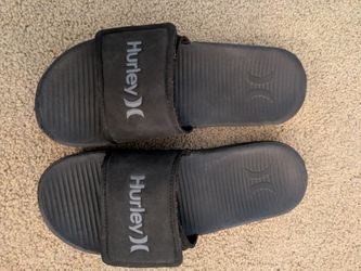 Hurley Kids Size 4 Slides With Adjustable Strap~Gently Used