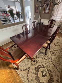 Dining room table 6 chairs ,buffet and console