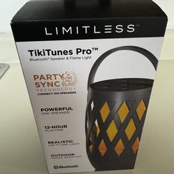 Limitless TikiTunes Pro Portable Bluetooth  Speaker with 3-Mode LED Flame Light, Pair up to 100 Speakers, 4000 mAh Battery for iPhone/iPad/Android  in