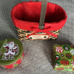 New Basket And Tins