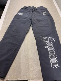 Southpole Black Track Pants with Old English Logo