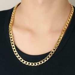 6mm X 22" or 26" Gold Filled Twist Link Chain Necklace