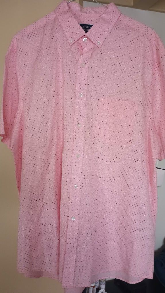 XL Pink 🩷 Mens Clubroom Shirt ,/Camisa De Hombre