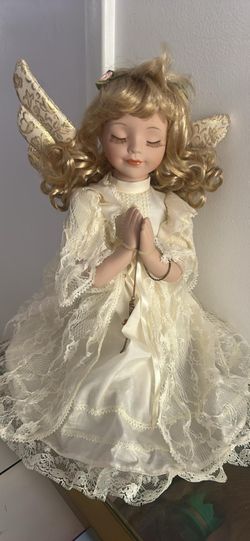 Porcelain Praying Angel Doll