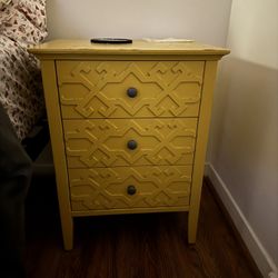Yellow nightstand 