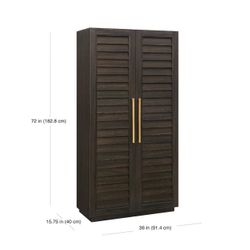 Stylish Shutter Bookcase Storage Cabinet 