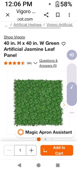 Artificial green Jasmine leaves for the privacy of your backyard and patio