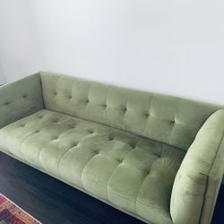 Green Velvet Couch Sofa