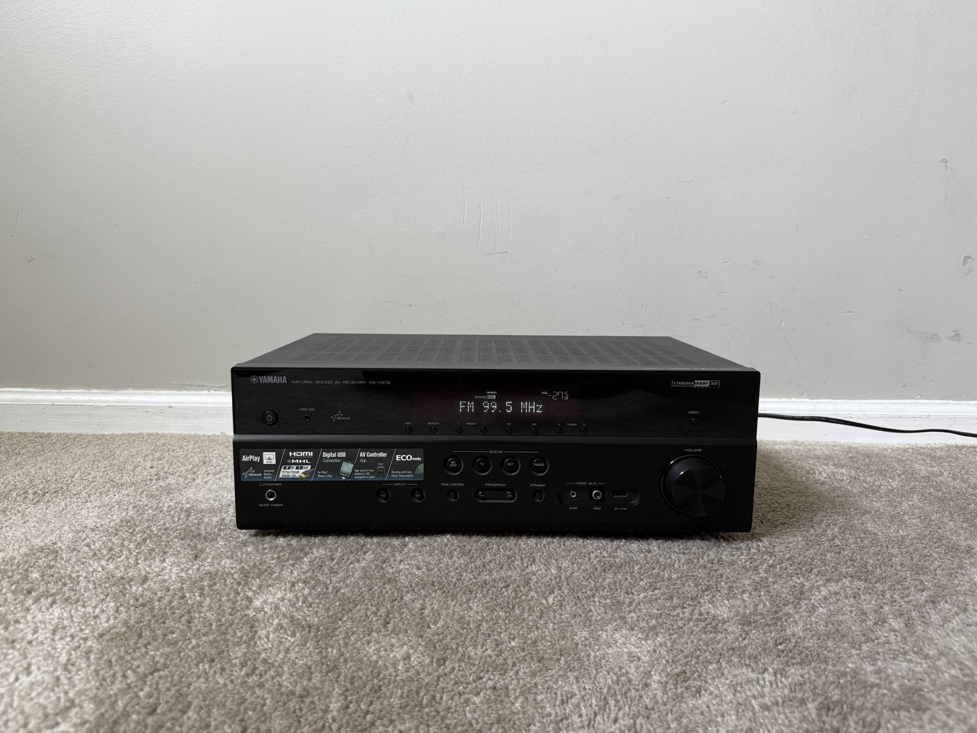 Yamaha RX-V475 5.1 HDMI Home Theater Surround Receiver