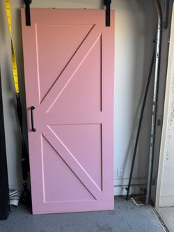 Beautiful Pink Barn Door
