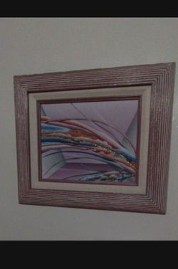 SIGNED KINGSTON - ORIGINAL ABSTRACT PAINTING ARTWORK 15"×13"