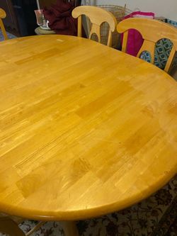 Dining table and chairs