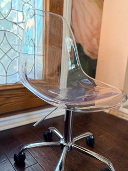 Clear swivel chair
