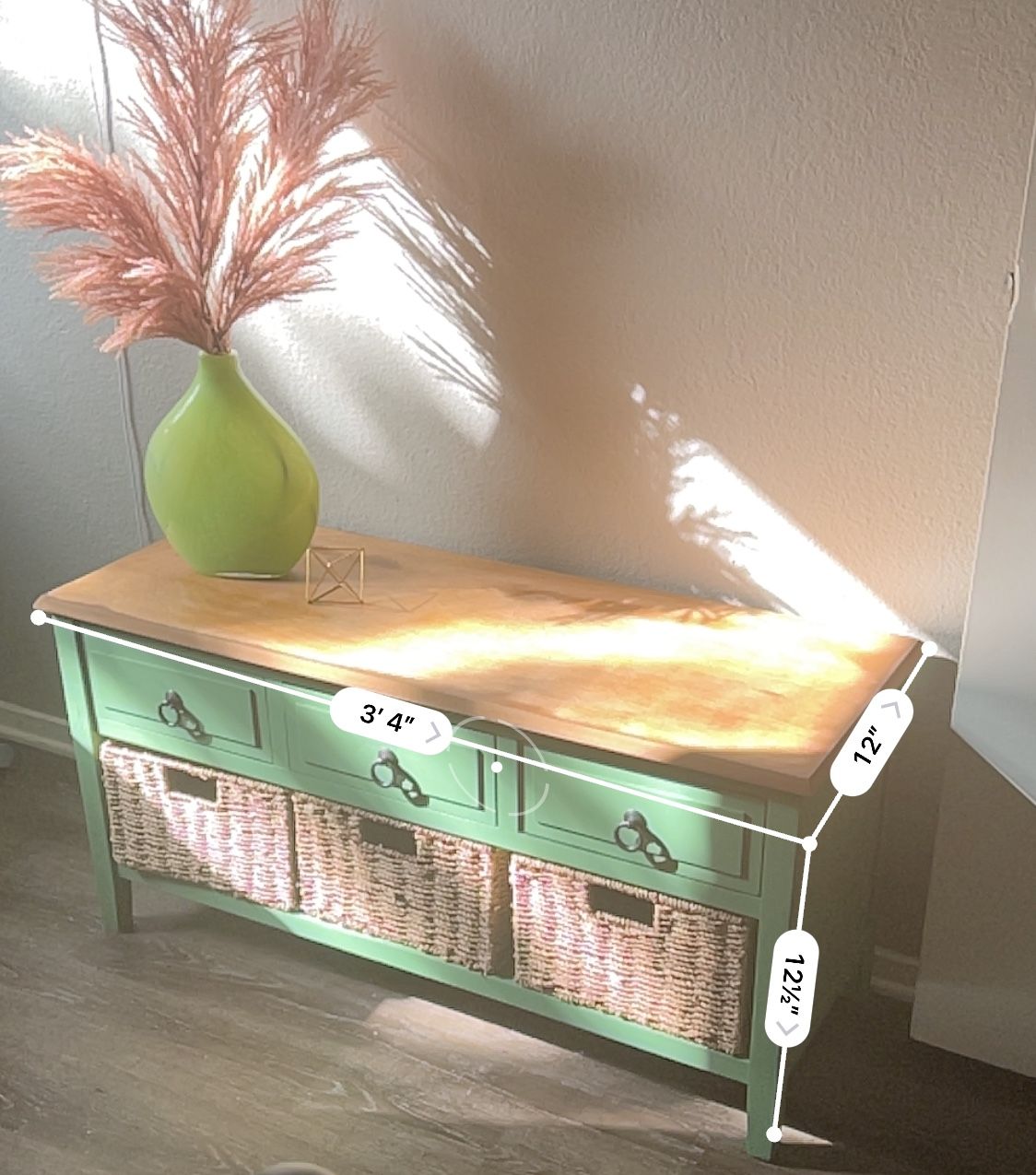 Boho Chic Console Table with Drawers 