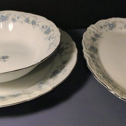 3 Piece Serving Dishes - Winterling Bavaria "Blue Rose" China Set