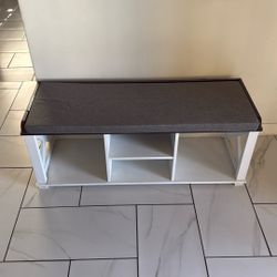 Entryway Storage Bench with Cushion