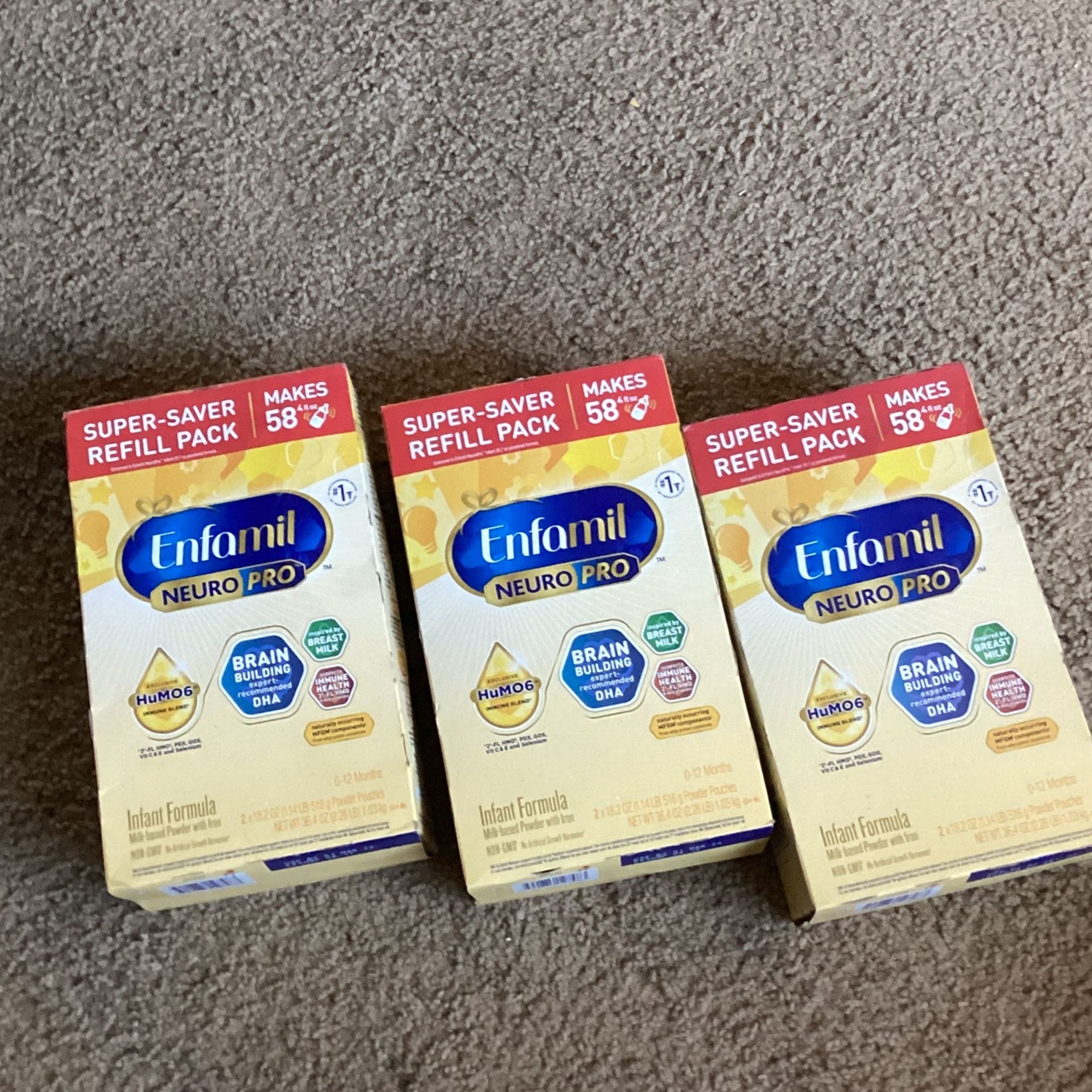 3 Enfamil neurotrophic Super SaverRefill Pack, Unopened Expiration March 2026
