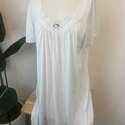 80s Nightgown Vanity Fair Nightie Light Blue Pajamas Lingerie Slip Dress Midi Puff  Vintage  ** the girls are wearing these in New York as dresses, li