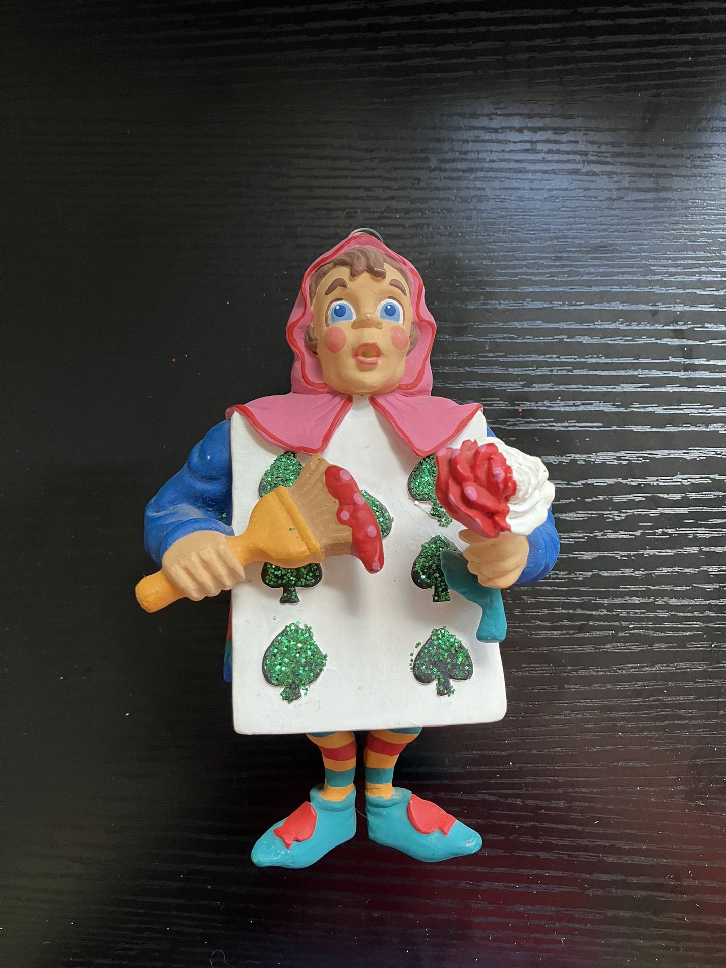 Department 56 Alice in Wonderland Seven of Spades Ornament. 1990