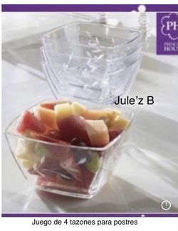 Set De 4 Tazones Para Postres Nuevos En Su Caja