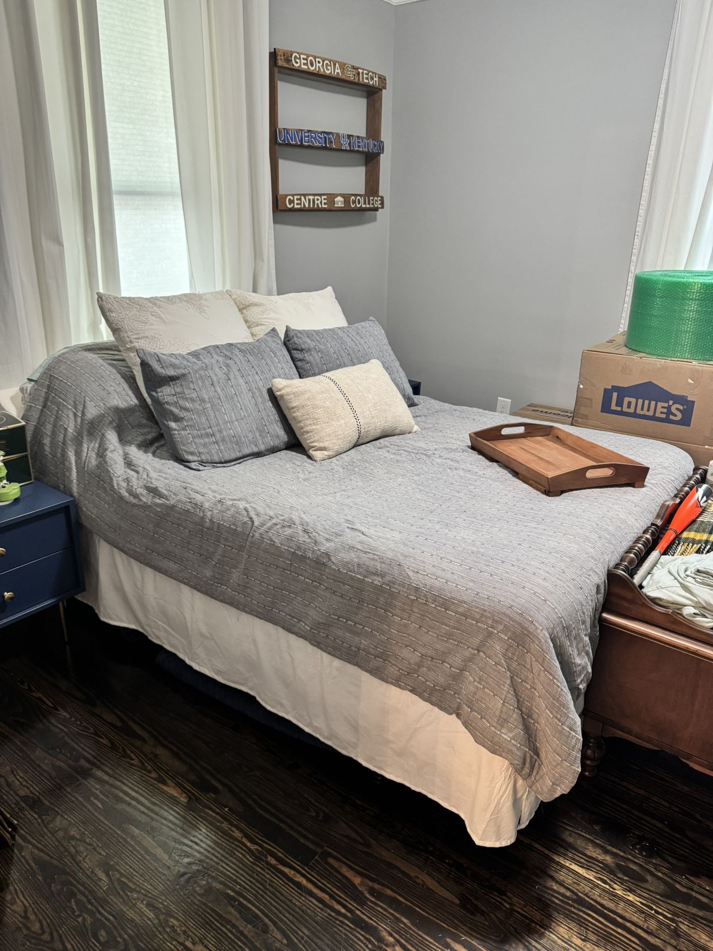 Queen Mattress, Box Spring, & Bed Frame