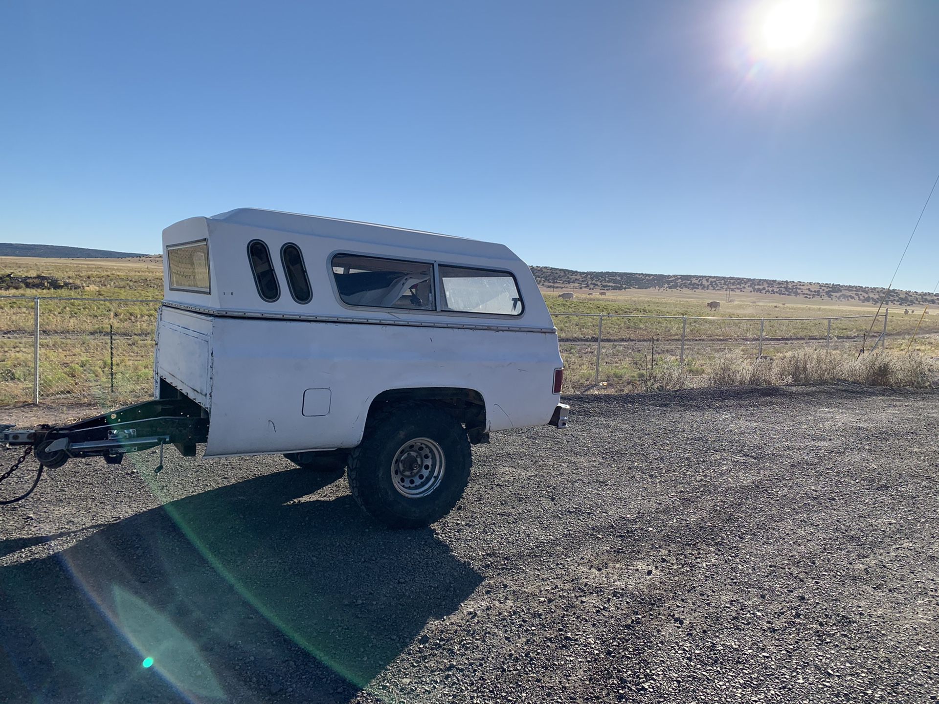 Square body truck trailer long bed