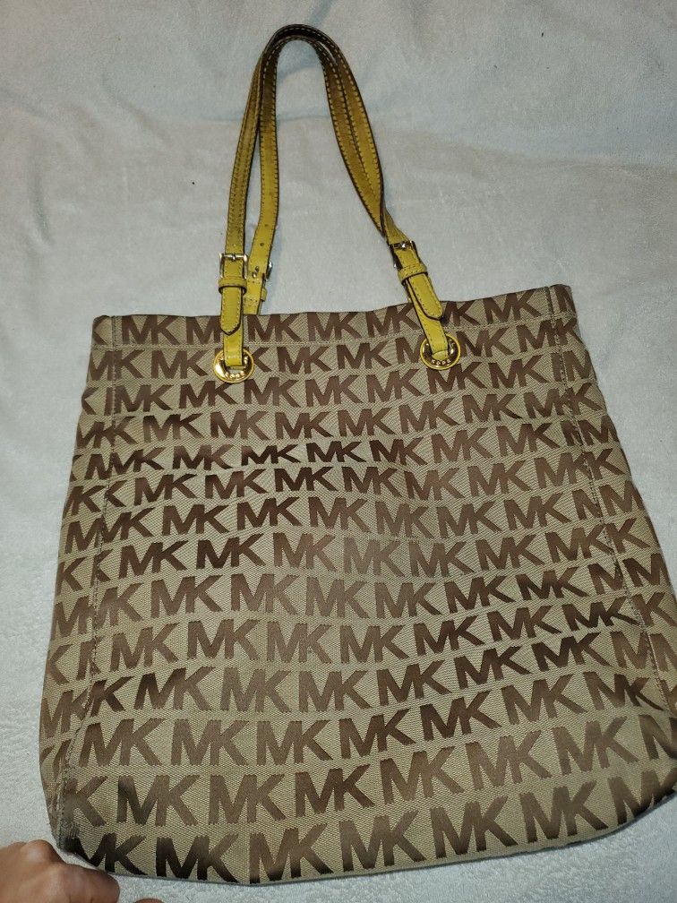 Michael Kors Tan Monogram Large Bag