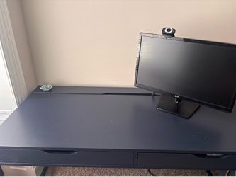 Blue metal computer desk/tablw