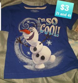Olaf shirt 2t or 4t available